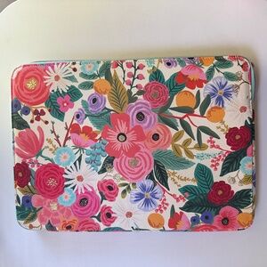 NEW Rifle Paper Co. Laptop sleeve - Garden Party, Blush